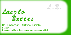 laszlo mattes business card